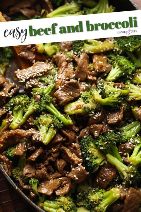 Round Steak Recipes Beef And Broccoli, Beef And Broccoli Healthy Easy, Hamburg And Broccoli Recipes, Easy Beef And Broccoli Sauce, Honey Garlic Beef And Broccoli, Steak Strips Recipe, Homemade Beef And Broccoli, Chinese Takeout Recipes, Broccoli And Beef