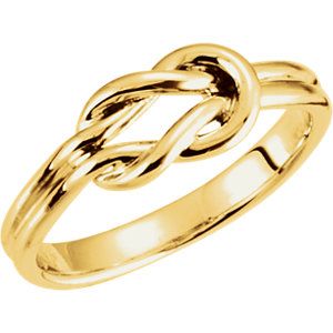 14K White Knot Design Ring | Stuller.com