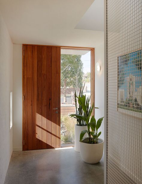 Midcentury Modern Front Doors, Townhouse Porch, Interior Design Townhouse, Suburban Townhouse, Clinker Brick House, Clinker Brick, Townhouse Exterior, Two Is Better Than One, Two Of A Kind