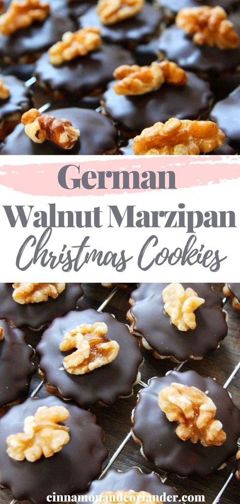 This traditional German cookie is a family favourite! Marzipan lovers got to try this for Christmas or any other occasion! Christmas Angel Cookies, Marzipan Cookies, Old Fashioned Oatmeal Cookies, Marzipan Recipe, German Christmas Cookies, Christmas Cookies Recipes, German Cookies, German Desserts, Easy Christmas Cookie Recipes