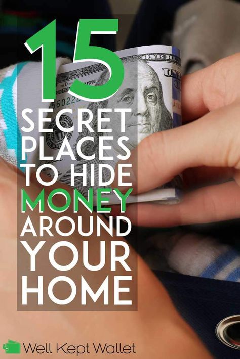 Sometimes, having some cash on hand can be really useful or inevitable if you don't have a bank account. Here are 13 secret place you could try to hide money in your house! I never thought of #9! Secret Money Storage Diy, Safe Box Ideas Hiding Places, Secret Hiding Places In House, Secret Places In Houses, Secret Box Ideas, Places To Hide Things, Money Hiding Ideas, How To Hide Money, Ways To Hide Money