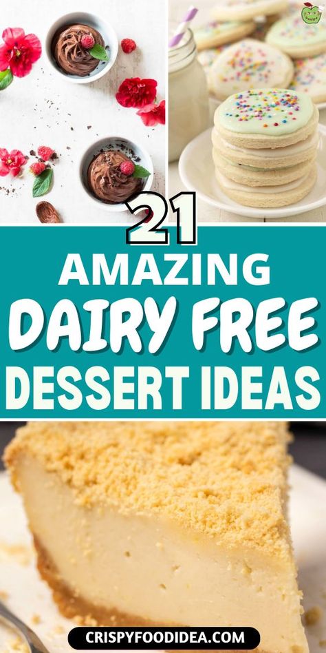 These amazing dairy free desserts are best for side dishes and for holidays. Dairy Free Easter Desserts Ideas, Non Dairy Easter Desserts, Easter Desserts Dairy Free, No Egg Or Milk Desserts, Deserts Without Milk, Desserts With No Milk, Desserts Without Eggs And Milk, Dairy Free Easter Dessert, Desserts Without Milk