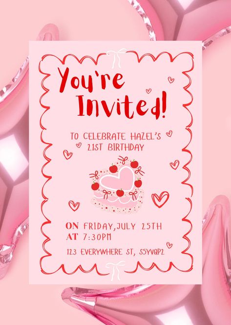 Swim party invitations