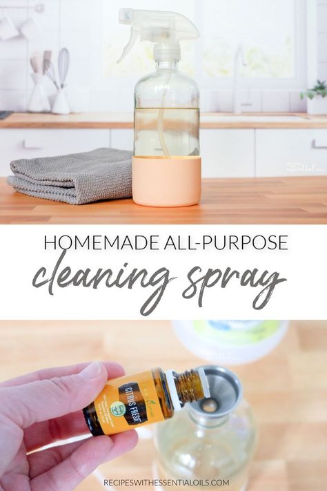 Essential Oil Household Cleaner, Diy Disinfecting Cleaning Spray, Non Toxic Cleaning Spray, Cleaning Spray Essential Oils, Homemade Counter Spray, Make Your Own Cleaning Spray, Essential Oil Cleaning Recipes Household Cleaners, Diy Counter Spray, Kitchen Cleaner Diy Sprays