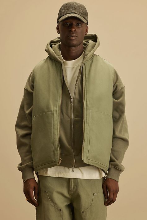 Available In Olive. 2 Front Pockets Front Button Closure Pair With "Alexander Utility Chore Jacket" Pair With "Alexander Utility Zip Work Jacket" Pair With " Alexander Utility Hooded Jacket" Pair With " Alexander Utility Overalls" Pair With "Alexander Double Knee Utility Pants" Pair With "Landon Stacked Skinny Flare Cargo Pants" Self: 100% Cotton Lining: 100% Polyester Padding: 100% Polyester Imported | Mens Alexander Utility Canvas Vest in Olive Green size 2XL by Fashion Nova Utility Vest Outfit Streetwear, Utility Vest Outfit, Flare Cargo Pants, Utility Overalls, Olive Green Outfit, Canvas Vest, Outfit Streetwear, Utility Vest, Work Jacket