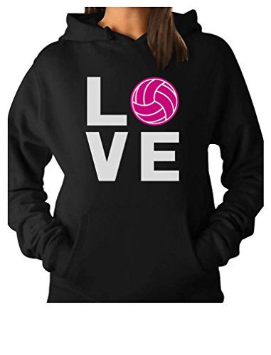 TeeStars Love Volleyball - Best Gift Idea for Volleyball Lovers Women Hoodie Heart Volleyball, Volleyball Hoodie, Volleyball Sweatshirts, Love Volleyball, Team Sweatshirts, Women's Volleyball, Volleyball Gifts, Athletic Sweatshirts, Unique Hoodies