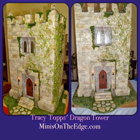 Custom Styled Dollhouse Kits: Medieval Miniature Dollhouse Castle Created in 2012 Dollhouse Castle, Castle Dollhouse, Castle Kitchens, Castle Gardens, Tudor Style, Dollhouse Kits, Diy Dollhouse Furniture, Miniature Dollhouse, Book Nooks