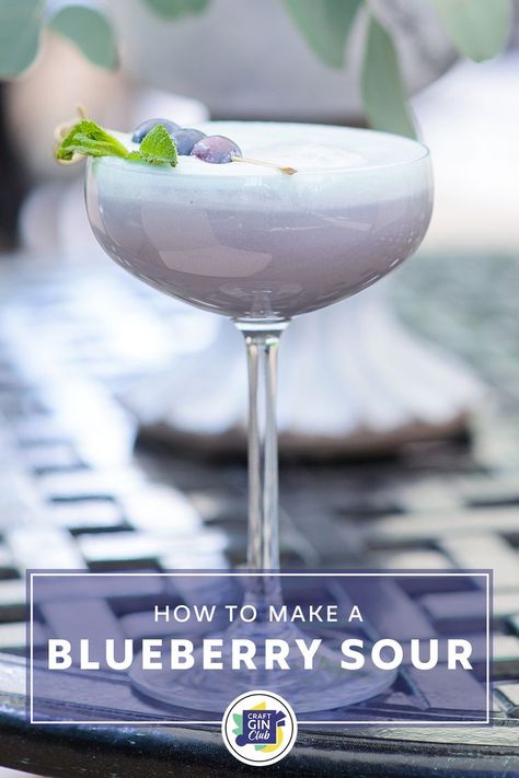 Blueberry Cocktail, Gin Sour, Phillip Schofield, Gin Drinks, Craft Gin, Spring Cocktails, Sour Cocktail, Fancy Drinks, Cocktail Ingredients