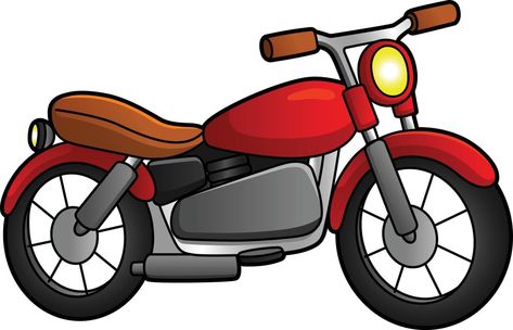 Motorcycle Cartoon Clipart Colored Illustration Motorbike Drawing, Motorcycle Clipart, Small Motorcycles, Motorcycle Illustration, Clip Art Library, Clip Art Pictures, Motorcycle Pictures, Custom Cafe Racer, Silhouette Clip Art