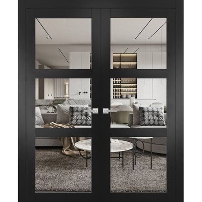 Black interior doors with black trim