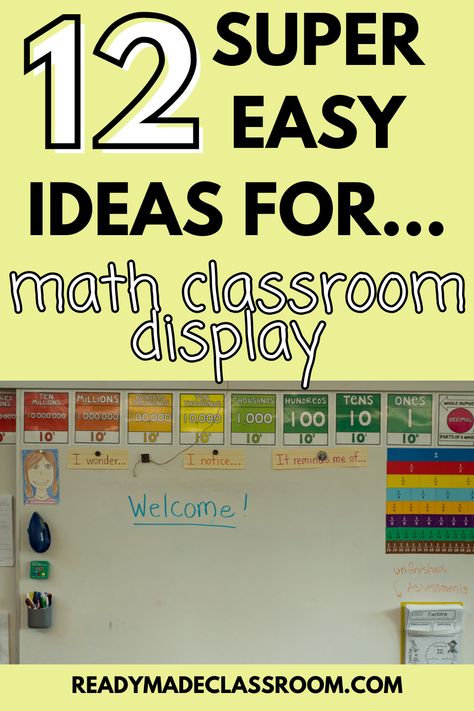 math classroom display Math Bulletin Boards Middle School, Classroom Displays Ks2, Classroom Display Ideas, Primary Classroom Displays, Maths Classroom Displays, Classroom Posters Elementary, Classroom Display Boards, Ks2 Classroom, Math Classroom Posters