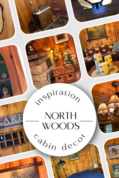 North Woods Decor, Up North Cabin Decor, Wisconsin Northwoods, Wood Cabin Decor, Northwoods Decor, Northwoods Cabin, Cabin Storage, Ceiling Mounted Light, Antique Drawers