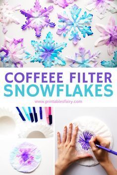 Looking for a snow day activity at home for your kids? Make these easy coffee filter snowflakes using our free printable templates #wintercrafts #craftsforkids Coffee Filter Snowflakes, Coffee Filters Snowflakes, January Crafts, Sell Easy, Free Printable Templates, Coffee Filter Crafts, Winter Activities For Kids, Winter Craft, Winter Preschool