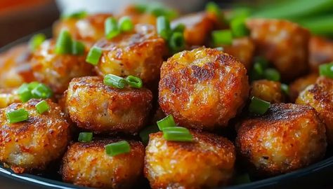 Sausage hashbrown bites are a delightful fusion of flavors and textures that make the perfect appetizer, breakfast treat, or party snack. Whether you’re hosting a gathering, need a quick ... Read more Hashbrown Bites, Crispy Hashbrowns, Sausage Balls, Ground Sausage, Biscuit Mix, Party Snack, Gooey Cheese, Perfect Appetizers, Sausage Breakfast