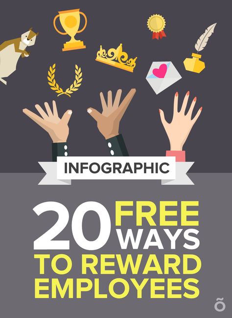 20 free ways to reward employees (infographic) According to research from Gallup, employees that receive regular recognition and praise: -increase their own productivity -increase engagement among their coworkers -are more likely to stay with the organization longer -receive higher loyalty and satisfaction scores from customers  http://www.officevibe.com/blog/reward-employees-infographic?utm_source=pinterest&utm_medium=social&utm_term=20-free-ways-to-reward-employees&utm_campaign=blog-post Employee Infographic, Ways To Motivate Employees, Work Incentives, Incentives For Employees, Employee Rewards, Reward And Recognition, Loyalty Rewards Program, Work Fun, How To Motivate Employees