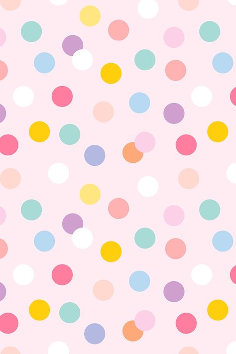 Cute background with polka dot pattern | free image by rawpixel.com / Aum Polka Dots Background Wallpapers, Dots Background Wallpapers, Pastel Polka Dot Background, Polka Dot Wallpaper Iphone, Colorful Backgrounds Patterns, Pink Dots Wallpaper, Wallpaper Dots, Dot Pattern Design, Polka Dots Background