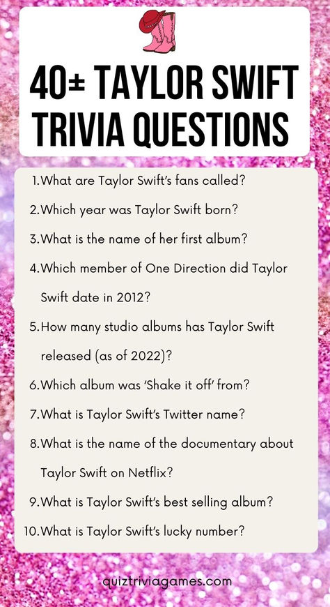 taylor swift quiz | taylor swift trivia printable | taylor swift trivia questions | taylor swift trivia game | taylor swift trivia questions and answers | taylor swift trivia team names | taylor swift trivia quiz | taylor swift song trivia| taylor swift trivia questions printable | taylor swift trivia free printable | taylor swift party trivia | taylor swift trivia questions and answers | taylor swift trivia questions printable | taylor swift quiz songs|taylor swift quiz how well do you know Swiftie Questions, Taylor Swift Scavenger Hunt Ideas, Taylor Swift Trivia Game, Taylor Swift Trivia Questions, Taylor Swift Trivia Printable, Taylor Swift Scavenger Hunt Clues, Taylor Swift Questions, Taylor Swift Birthday Games, Free Taylor Swift Printables