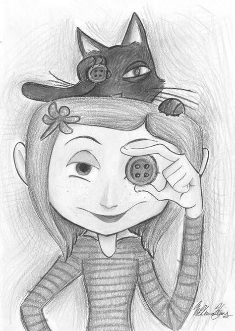 Hey guys ,I'm writing a Coraline fan fiction sequel on Wattpad so check it out!-AJB6543 Drawing Of Coraline, Easy Art Sketchbook Ideas Aesthetic, Caroline Drawing, Coraline Drawing Sketch, Coraline Sketch, Coraline Fan Art, Coraline Drawings, Coraline Drawing, Coraline Wallpaper