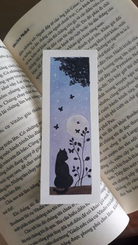 Bookmark Watercolor, Fly To The Moon, To The Moon, The Moon, Moon, Black