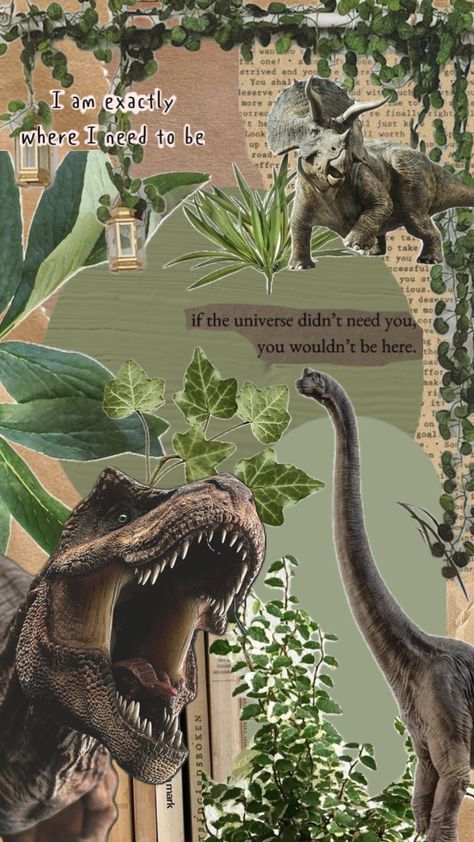 Dinosaur Aesthetic Wallpaper, Paleontology Aesthetic, Dinosaur Aesthetic, Jurassic World Wallpaper, Dinosaur Posters, Dinosaur Wallpaper, Collage Art Projects, Dinosaur Background, Jurassic Park World