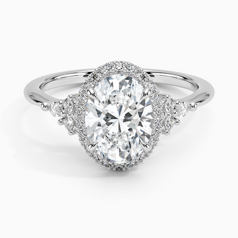 Nadia Halo: Platinum or yellow gold Ring Settings, Brilliant Earth, Halo Diamond Ring, Ring Ideas, Designer Engagement Rings, Halo Rings, Halo Ring, Conflict Free Diamonds, Engagement Ring Settings