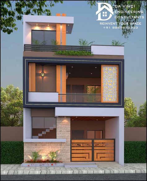 #ElevationHome #ElevationDesign #elevationideas #house exterior #modern house exterior #home exterior #beautiful home exterior #elevationrender #elevation_home#elevationonline #elevationhomecoluor #front_elevation #elevationtiles #exterior_Work #exterior3D #exteriorpaving #exteriorstone #house_exterior_designs #3d_exterior #g+1 #Ground_floor_first_second #house outer design#pergola #balcony design #TOWER #colourcollection2023 #maingates #WindowsIdeas #lighting #profilelights #ies #boundarywall Home Front Elevation, Home Elevation, House Front Door Design, Indian House Plans, House Outer Design, Little House Plans, Small House Front Design, Small House Elevation, House Balcony Design