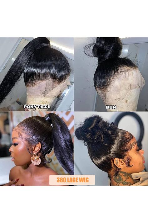 Black Ponytail, Remy Wigs, Full Lace Frontal, Human Lace Wigs, Straight Wigs, Lace Frontal Wigs, Lace Front Wigs Human Hair, Wigs Hair, 360 Lace Wig