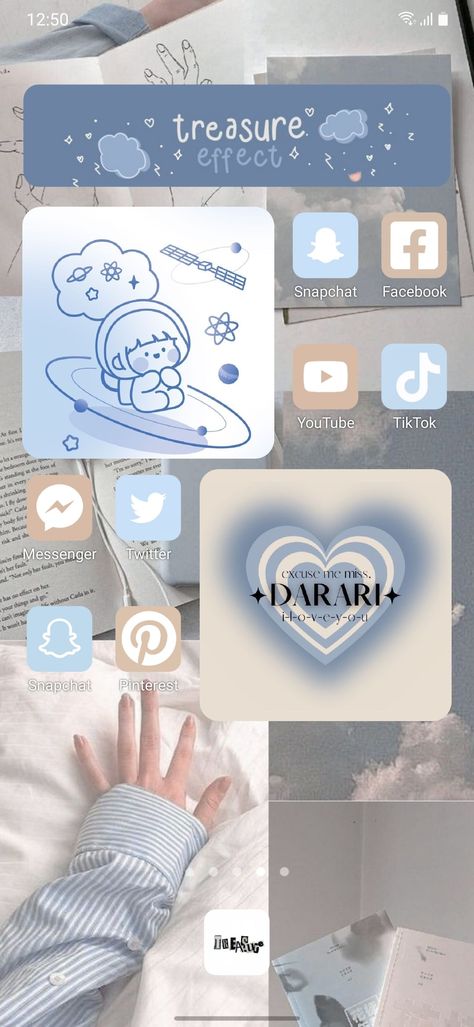 how to make your phone aesthetic, cute homescreen- blue Treasure theme(youtube channel-yov) Tosca Aesthetic Wallpaper Pastel, Phone Inspiration Blue, Theme For Phone, Treasure Aesthetic Wallpaper, Pastel Blue Theme, Treasure Theme, Make Your Phone Aesthetic, Treasure Aesthetic, Treasure Blue