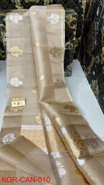 Banarasee pure handloom kora organza silk sarees Fancy Sarees With Price, Kora Organza Sarees, Dress Designs For Stitching, Kora Sarees, Latest Silk Sarees, Kora Silk Sarees, New Saree Designs, Silk Sarees With Price, Saree Floral