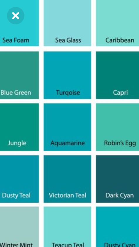 Ocean Inspired Color Palette, English Colour Palette, Teal Color Palette Bedroom, Teal Green Color Palette, Cyan Color Palette, Green Color Chart, Latest Cupboard Designs, Turquoise Paint Colors, Coral Colour Palette