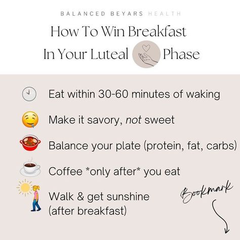 Breakfast For Luteal Phase, Breakfast For Menstrual Phase, Seed Syncing, Luteal Phase Breakfast, Menstrual Phase Breakfast, Period Syncing, Short Luteal Phase, Cycle Health, Cycle Synching