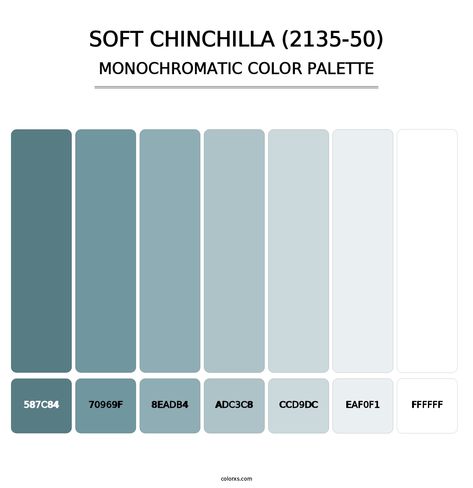 Soft Chinchilla (2135-50) - Monochromatic Color Palette Church Office, Monochromatic Color Palette, Opposite Colors, Monochromatic Palette, Monochromatic Color Scheme, Color Picker, Colour List, Colour Images, Brand Colors