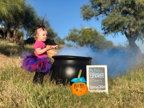 Big Sister Pumpkin Announcement, Halloween Gender Announcement, Halloween Gender Reveal Photoshoot, Halloween Big Sister Announcement, Halloween Big Brother Announcement, Halloween Sibling Announcement, Fall Big Sister Announcement, Halloween Pregnancy Announcement Baby 2, Halloween Baby Announcement Sibling