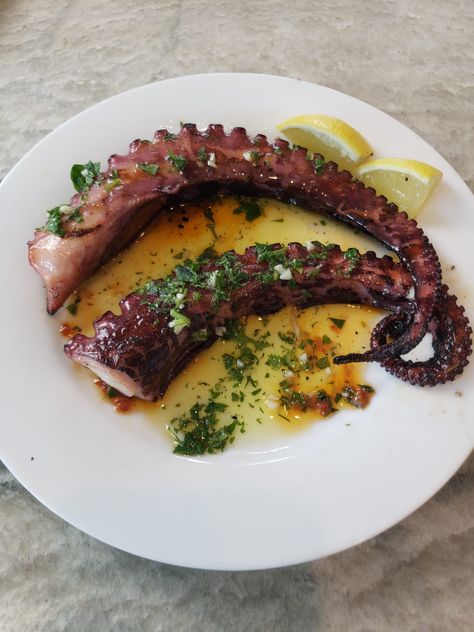 Char Grilled Octopus, Mexican Octopus Recipes, Grilled Octopus Recipe Italian, Charred Octopus Recipe, Grilled Octopus Recipe Spanish, Sauce For Octopus, Boiled Octopus Recipes, Pre Cooked Octopus Recipes, Octopus Legs Recipe