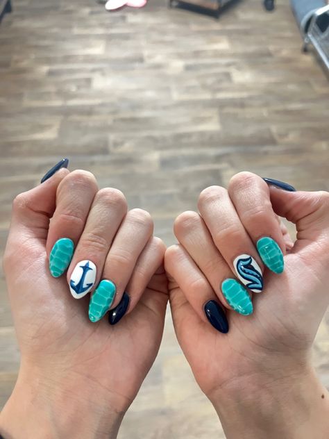 seattle kraken kraken hockey hockey nails Seattle Kraken Nails, Hockey Nails, Kraken Hockey, Seattle Kraken, Kraken, Hockey, Seattle, Nails, Ice Hockey