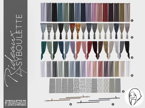 Rideaux curtains cc sims 4 1 Sims 4 Cc Furniture Living Rooms, Sims 4 Kitchen, Die Sims 4, Muebles Sims 4 Cc, The Sims 4 Pc, Sims 4 Bedroom, Sims 4 Clutter, Free Sims 4, Sims 4 Expansions