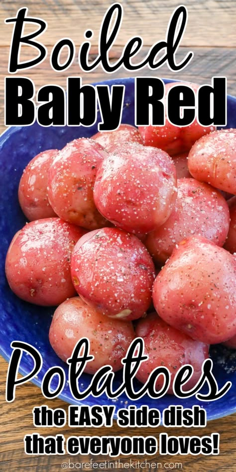 Boiled Red Potatoes Best Way To Make Red Potatoes, Boil Small Potatoes, Boiling Small Potatoes, Boiling Red Potatoes, Red Potatoes On Stove Top, Boiled Red Potatoes Recipe, Best Way To Cook Red Potatoes, Red Potato Recipes Boiled, Red Potatoes Stove Top