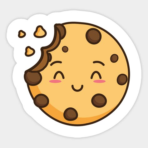 Cute Bakery Stickers, Cookies Cartoon Logo, Cute Cookies Drawing, Cookie Cute Drawing, Cookie Sticker Design, Cookie Cartoon Cute, Cookies Logo Design Stickers, Cute Cookie Drawing, Cookie Logo Design Ideas