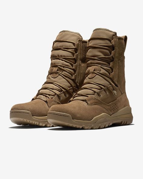 Nike Sfb Field 2 8", Green Nike Boots, Nike Tactical Boots, Nike Sfb Boots, Nike Sfb, Military Shoes, Nike Boots, Tactical Shoes, Outdoor Training