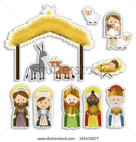 christmas design over white background vector illustration Christmas Belen Design, Jesus Christmas Crafts, Christmas Props, Bible Crafts For Kids, Bible Story, Nativity Crafts, Christmas School, Christmas Jesus, Idul Fitri