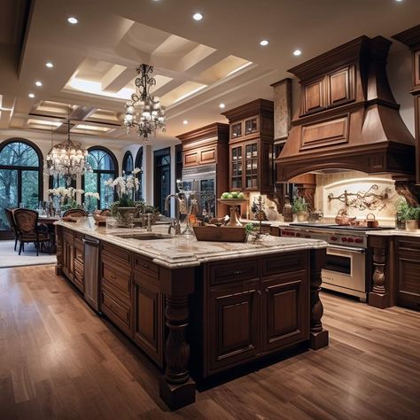 Mansion Kitchen Luxury Modern, Grand Kitchen Luxury, Mansion Kitchen, Castle House Design, Royal Kitchen, Kitchen Design Gallery, Fancy Kitchens, Kitchens Luxury, Dream Kitchens Design