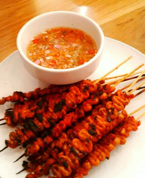 BBQ Isaw (Chicken Intestines) Isaw Bbq, Chana Masala, Risotto, Snacks, Chicken, Ethnic Recipes, Quick Saves