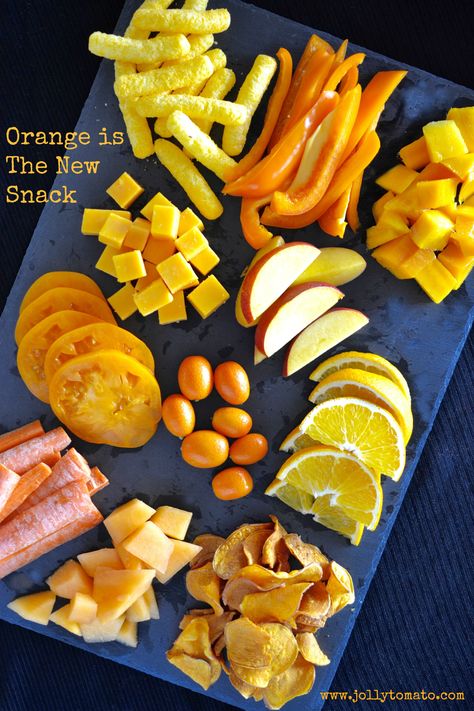 What are you going to eat when Orange is the New Black Season 3 premiers on Netflix? Orange is the New Snack #StreamTeam Orange Party Snacks, Color Party Orange Food, Orange Snack Board, Orange Themed Snacks, Orange Theme Party Food, Orange Color Party Food, Orange Color Appetizers, Orange Party Food Snacks Ideas, Color Charcuterie Board Party Yellow