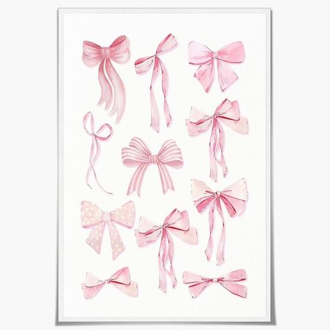 PRICES MAY VARY. 【Pink Bow Ties Posters Size 】08x12 in，12x18 in, 16x24 in ,20x30in，24x36 in Unframed,Modern Minimalist Home Decor Canvas Wall Art Is Perfect for Your Home Fashion Prints Wall. 【watercolor blue yellow bowknot pictures】artwork use high-quality environmentally friendly ink and high-quality canvas, and use the industry's top printers for layered spraying, the colors are delicate and the transition is natural.bring you visual enjoyment. 【Funky Coquette Preppy Aesthetic Wall Decor 】mak College Apartment Wall Decor, Watercolor Light, Light Pink Bow, Preppy Decor, Apartment Wall Decor, Trendy Bows, Pink Bow Tie, Wall Art Watercolor, Girl Posters