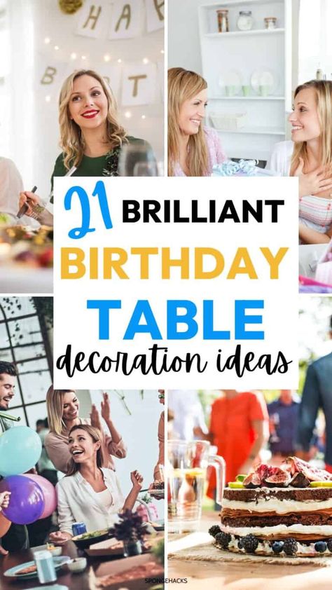 Decorating Birthday Table Ideas, Dining Room Birthday Decor, Table Top Birthday Decorations, Decorate Food Table For Party, Birthday Table Decorations At Home, Dinner Decoration Ideas Table Birthday, Birthday Tablescape For Women, Birthday Table Decorations Simple, Simple Birthday Table Set Up