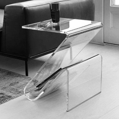 Stylish Small Furniture for Compact Spaces | Small Furnitures Collection - homeinfun.ca – Page 5 – HomeinFun Acrylic Nightstand, Acrylic Side Table, Acrylic Furniture, Glass End Tables, Accent Side Table, Glass Side Tables, Glass Furniture, Elegant Furniture, Design Del Prodotto