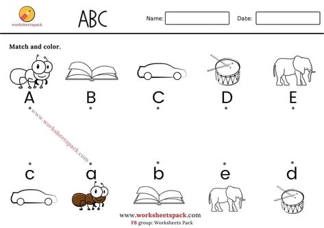 Uppercase and lowercase letters matching worksheets. Children must match upper case letters to their lower case equivalent letters Minimalistic Logos, Letter Matching Worksheet, Teach Phonics, Phonics Reading Passages, Upper Case Letters, Letter Sort, English Worksheets For Kindergarten, Farm Preschool, Matching Worksheets