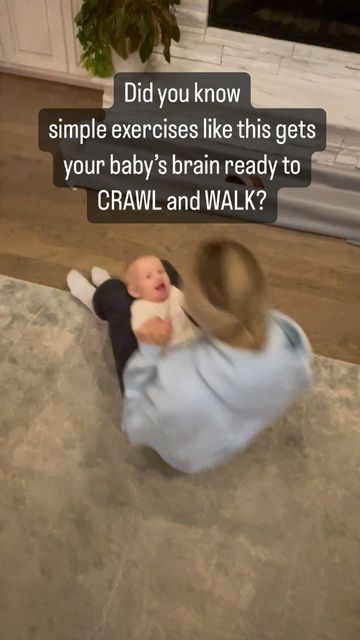 Pediatric brain development Chiro- Dr. Stefanie on Instagram: "✨🧠Stimulating the vestibular system in babies through activities like this rocking exercise sets the foundation for a lifetime of balance and coordination 🤸‍♂️. Regular vestibular stimulation is key for motor skills and overall physical development, helping babies progress from crawling 🚼 to walking on two feet 🦶🦶. Simple exercises like rocking provide crucial input to the brain, fostering balance and coordination needed for these milestones. Babies love it! 🤍👶 Try this easy exercise starting around 4 months of age and enjoy the smiles! 😊 #EarlyLearning #BrainBuildingActivities #BabyDevelopment #ParentingTips #BalanceAndCoordination #BabyExercises #ChildDevelopment #MomHacks #buildingbrilliantbrands" Infant Play, Pregnancy Preparation, Baby Progress, Toddler Hacks, Vestibular System, Easy Exercise, Baby Help, Baby Workout, Newborn Baby Tips