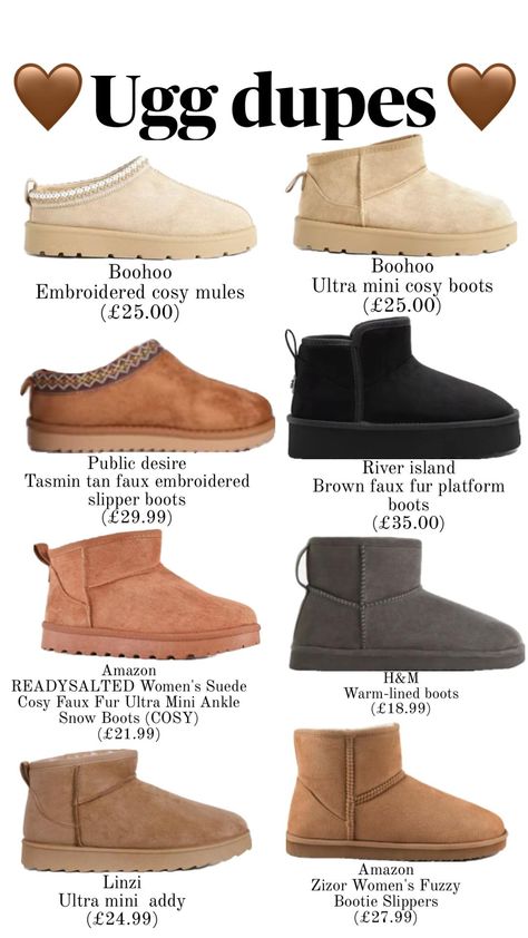 Ugg dupes #uggs #shoes #fashion #trendy #outfitinspo Uggs Shoes, Cute Uggs, Cute Gifts For Friends, Trendy Shoes Sneakers, Pretty Shoes Sneakers, Shoe Wishlist, Shoes Teen, Cute Nike Shoes, Quick Outfits