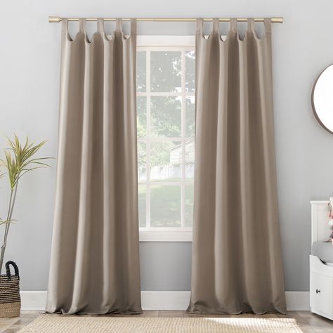 Sun Zero Greenwich Energy Saving Blackout Tab Top Curtain Panels infuse a modern sophistication into any living space. Equipped with built-in tabs for easy hanging on standard curtain rods up to 1.5" in diameter. Sun Zero Blackout technology blocks out most outside light, offers outside noise reduction by up to 25%, and decreases energy lost through your windows by up to 25%. Comfort is optimized with thermal properties that help keep summer heat and winter chill out of your home. Hang in your l Sun Zero, Blackout Panels, Tab Top Curtains, Stone Panels, Memory Foam Mattress Topper, Foam Mattress Topper, Cool Curtains, Energy Efficient Design, Curtains Window Treatments